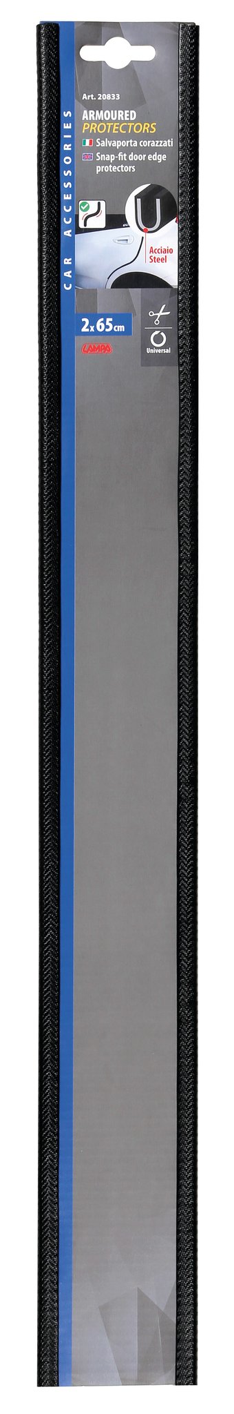 Lampa Armoured Protector, salvaporta corazzato - 2 x 65 cm - Nero 20833