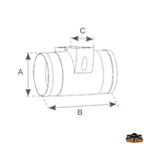 Trem 12V elektrischer Aspirator. Inline A mm 77 B mm 127
