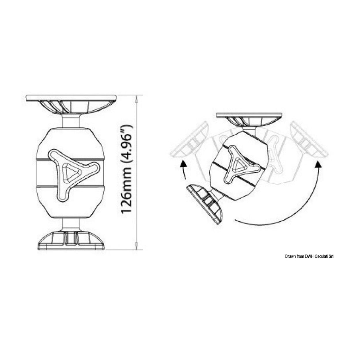 Scanstrut iPad-Halterung zur Rohrmontage