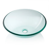 Trem Halbkugelförmiges Waschbecken aus transparentem Glas, Durchmesser 350 mm