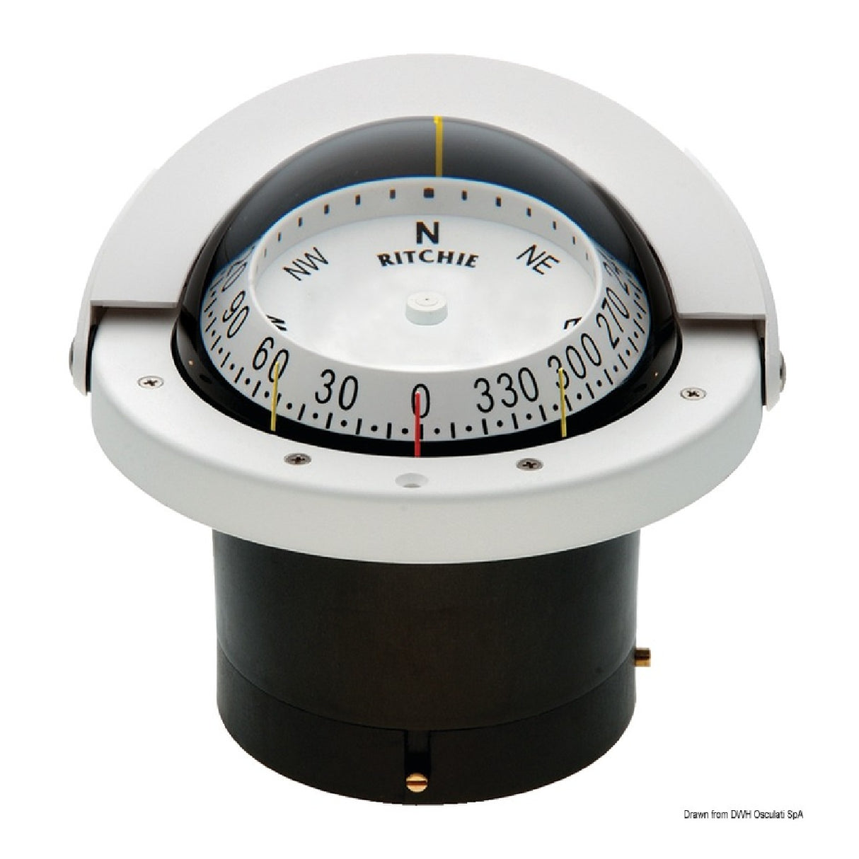 Ritchie Navigationskompasse 4 1/2 Zoll (114 mm) mit Kompensatoren und Licht