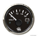 Osculati Voltmeter 8/16 V schwarz/glänzend 27.321.14
