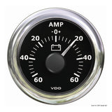 VDO Marine Amperometro -60 A +60 A nero