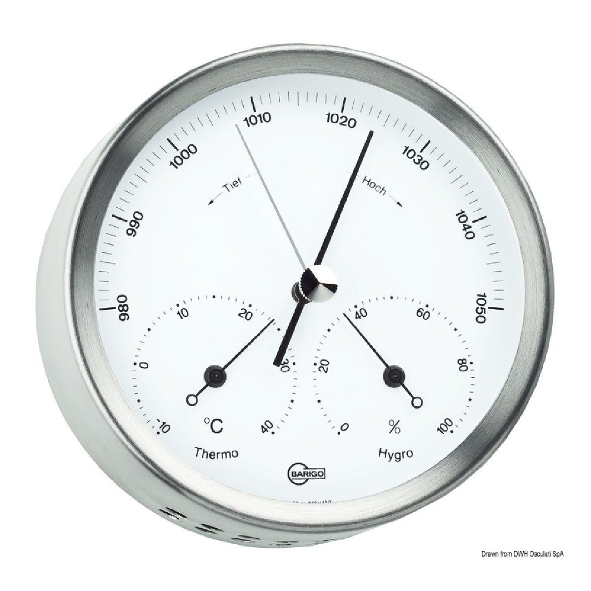 Barigo Baro/Thermo/Hygrometer Stahl