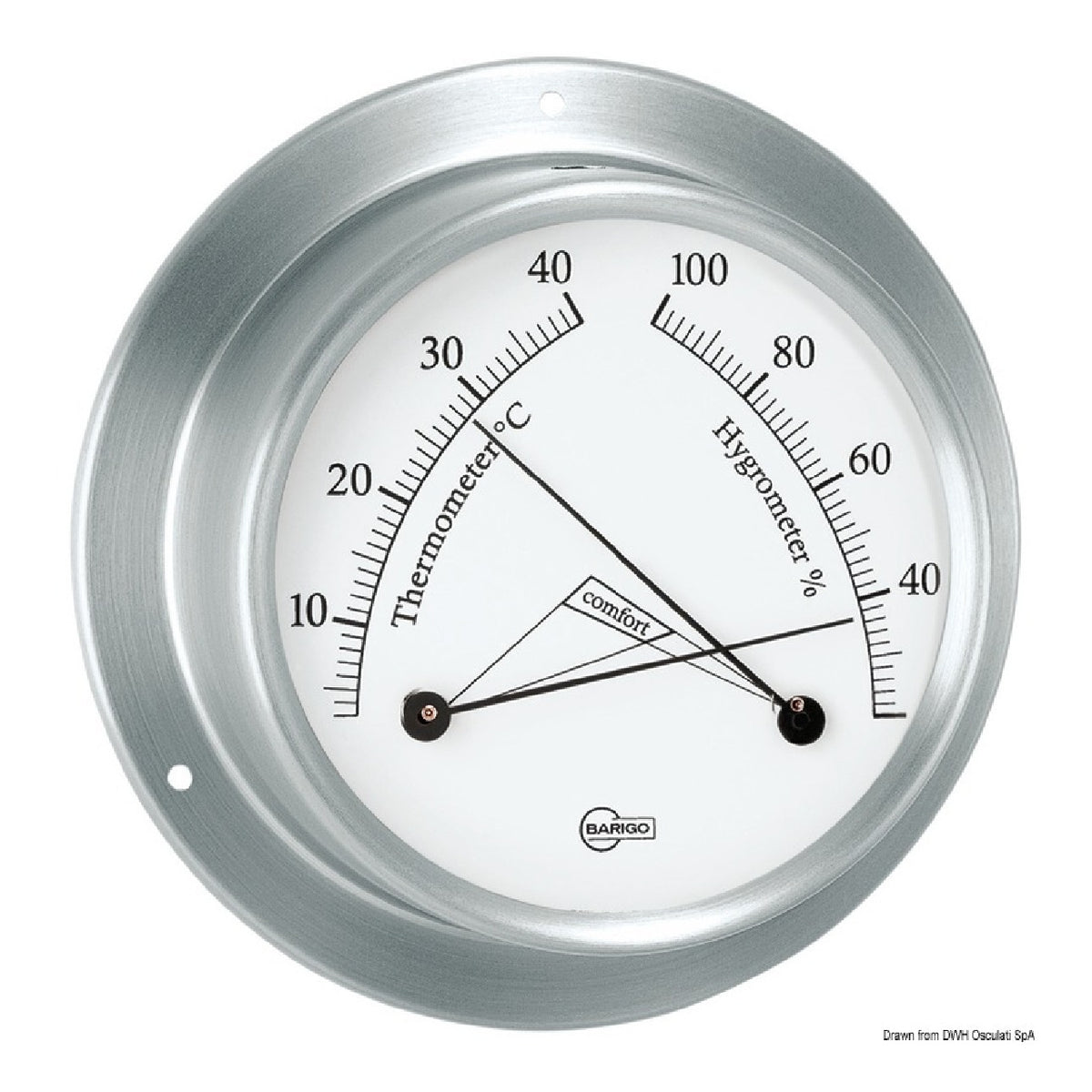 Barigo Hygro/Thermometer Sky Satin/Weiß