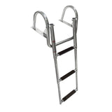 Escalera telescópica de plataforma Trem con asas, 4 peldaños, color negro