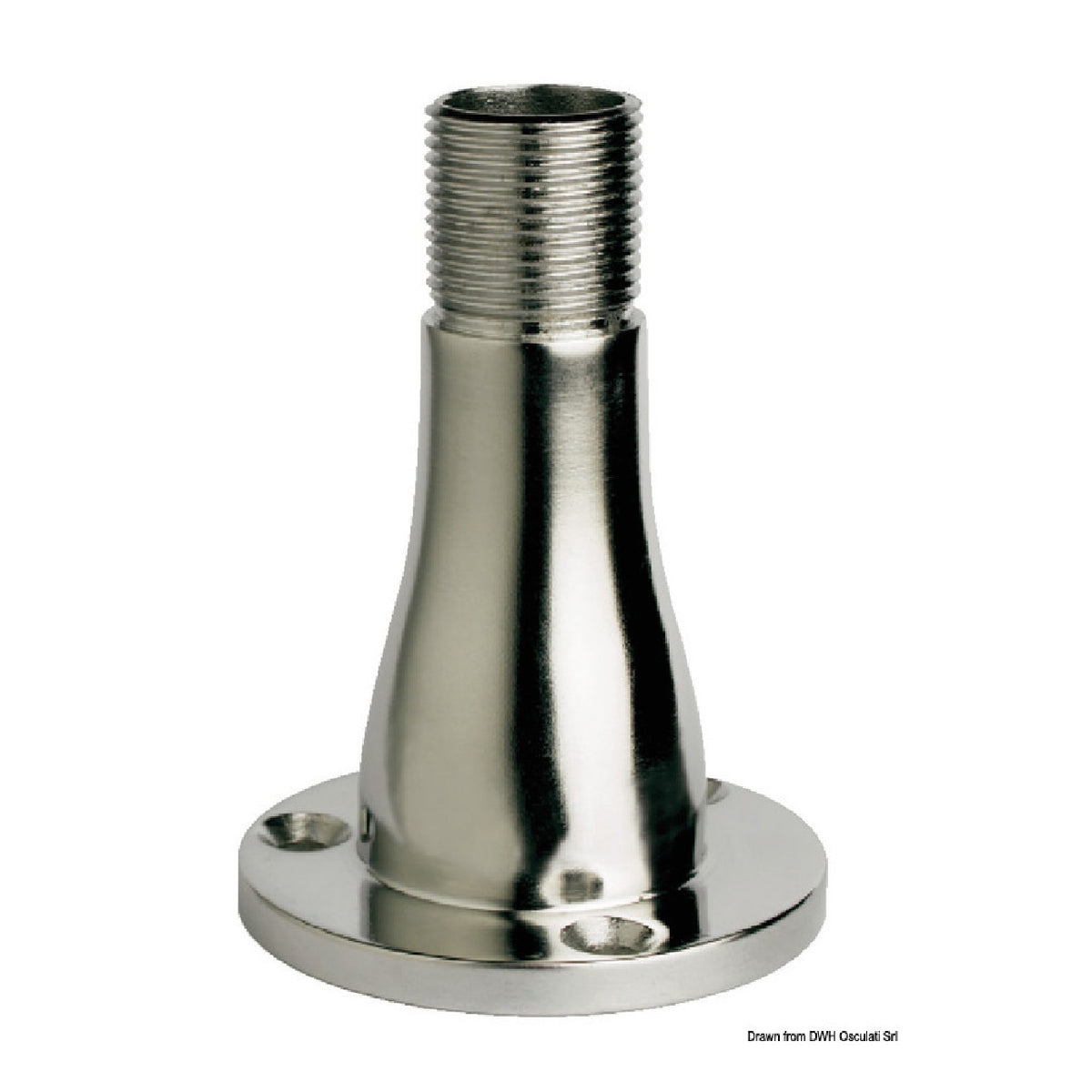 Glomex Edelstahl-Rundsockel 98 mm