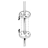 Ruedas de protección de velas Trem Sailguard de 70 mm de diámetro - 2 kits