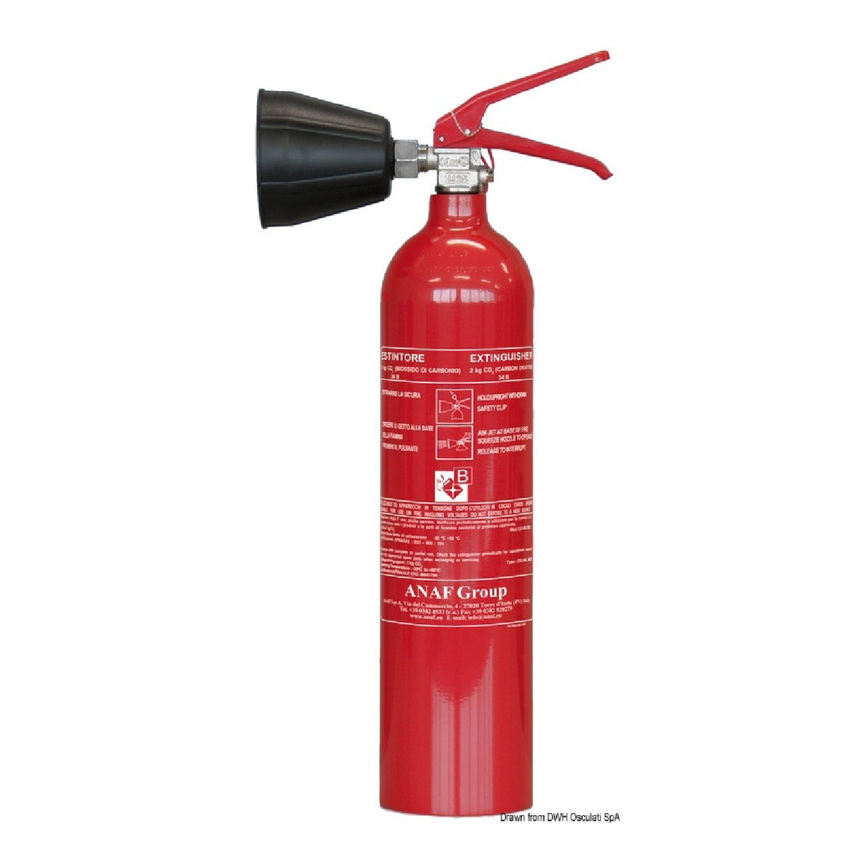 Anaf Antincendi Estintore omologato MED Solas CO2
