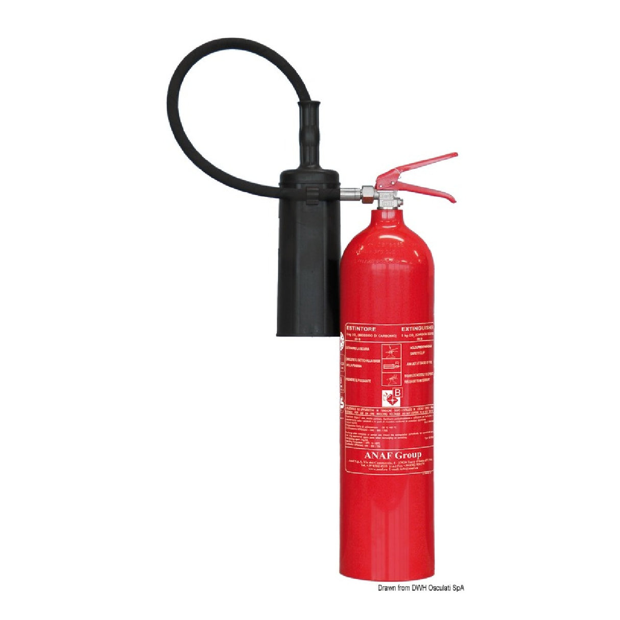 Anaf Antincendi Estintore omologato MED Solas CO2