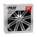 Pilot Raze Silver/Black - Set 4 copricerchi -  15"