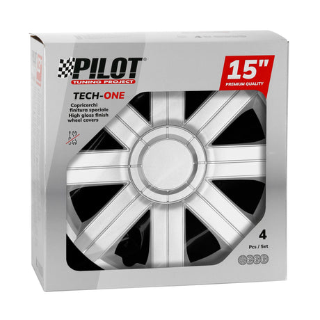 Pilot Copricerchi auto 4 pz - verniciati Tech-One Sportive -  15"