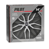 Pilot Speedster - Set 4 copricerchi - 14" - Nero/Argento