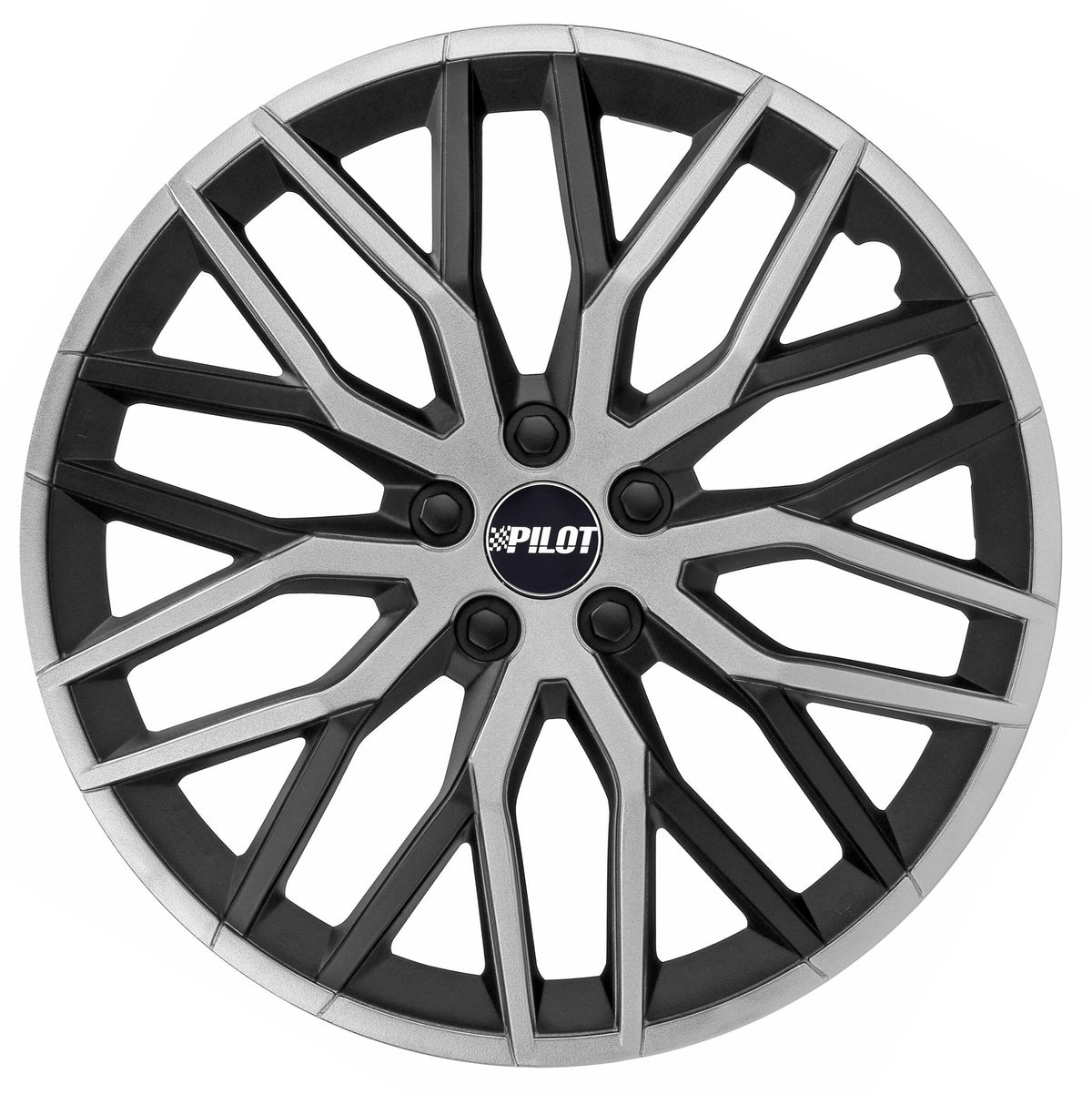 Pilot Speedster - Set 4 copricerchi - 15" - Nero/Argento