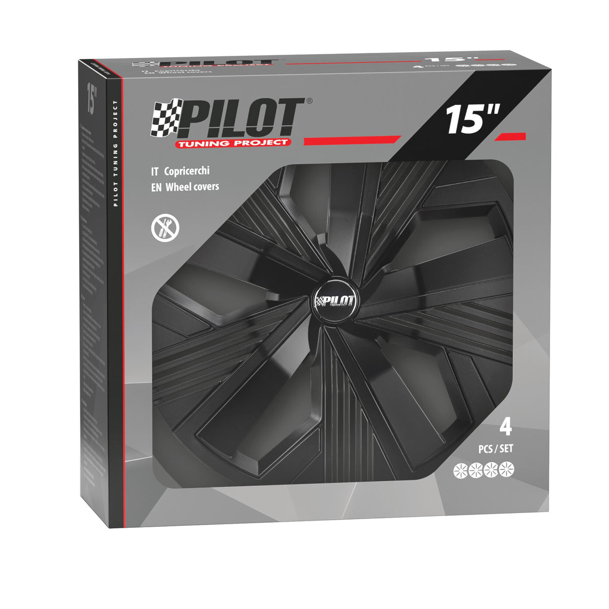 Pilot Blade Runner - Set 4 copricerchi - 15" - Nero