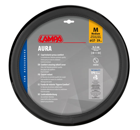 Lampa Aura, coprivolante in Skeentex - M -  37/39 cm - Nero 32905