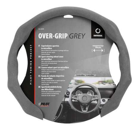 Pilot Over-Grip, coprivolante sportivo in microfibra, universale - Grigio