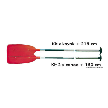 Scoprega Coppia di pagaie da canoa smontabili - AmerigoStore
