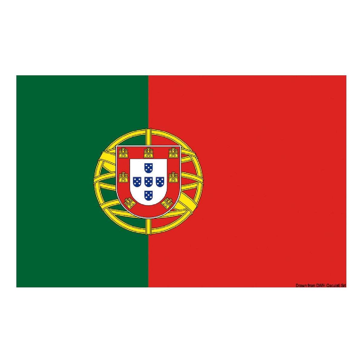 Geküsste Flagge – Portugal