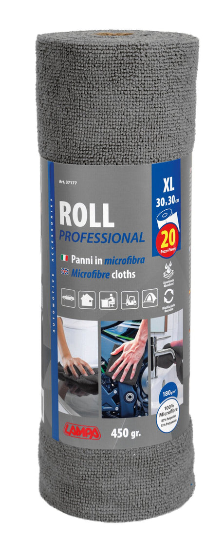 Lampa Roll Professional, panni microfibra - 30x30 cm - 20 strappi 37177