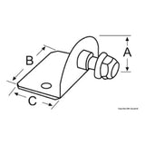 Osculati Piastrina 90 compact sfera 10 mm interno 38.013.26