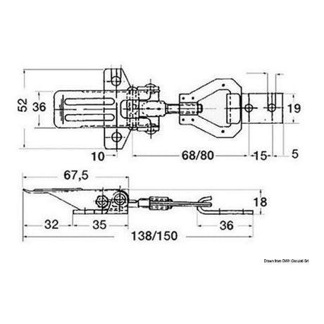 Osculati Chiusura a leva regolabile in acciaio inox 38.210.00 - AmerigoStore