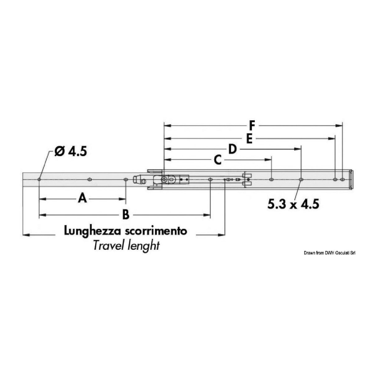 Trineo de acero inoxidable Sugatsune