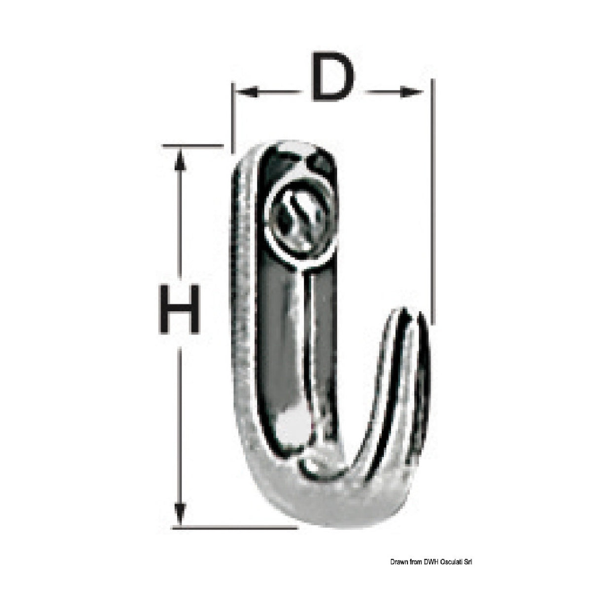 Osculati Gancio in fusione AISI 316