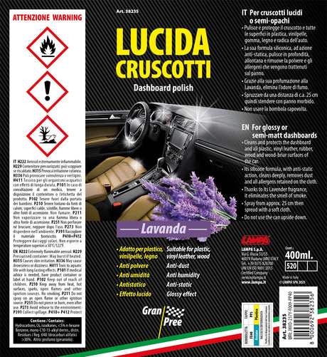 Gran Pree Gran Pree, lucida cruscotti - 400 ml - Lavanda