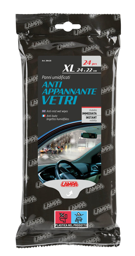 Lampa Panni umidificati antiappannante vetri - 24 pz - 24x22 cm 38416