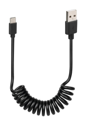 Lampa Cavo a spirale Usb > Usb Type-C - 100 cm - Nero 38702