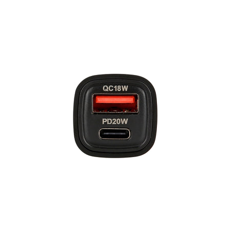 Lampa Usb Power Tec, caricabatteria 2 porte Usb Ultra Fast Charge 18W 12/24V 38718