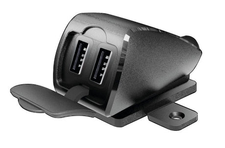 Usb-Fix Trek 2 doppio caricatore USB viti/ biadesivo Fast Charge 5400 mA 12/24V 38827