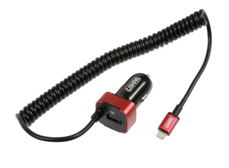 Caricabatteria Apple 8 pin/Micro Usb con 1 Usb Fast Charge 2500 mA 12/24V 38842