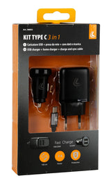 Lampa Kit 3 in 1 Usb Type-C - Fast Charge - 12/24V + 230V 38853