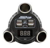 Lampa Multi-Power Cup, 3 prese accendisigari + 4 USB e voltmetro, 12/24/36V 38926