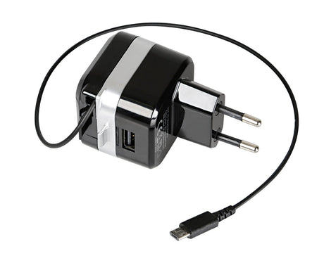 Caricabatteria da rete Micro Usb con 1 porta Usb Fast Charge 2400 mA 100/230V 38947