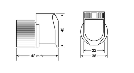 Lampa PX-2, presa corrente per uso esterno, 12/24V 38969