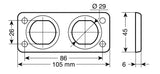 Lampa Ext, pannello doppio 39010