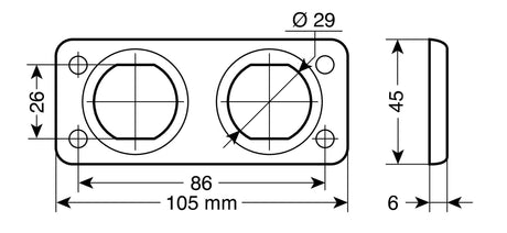 Lampa Ext, pannello doppio 39010