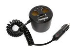 Lampa Power cup 2, multipresa con Usb e tester batteria, 12V 39011
