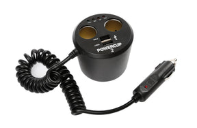 Lampa Power cup 2, multipresa con Usb e tester batteria, 12V 39011