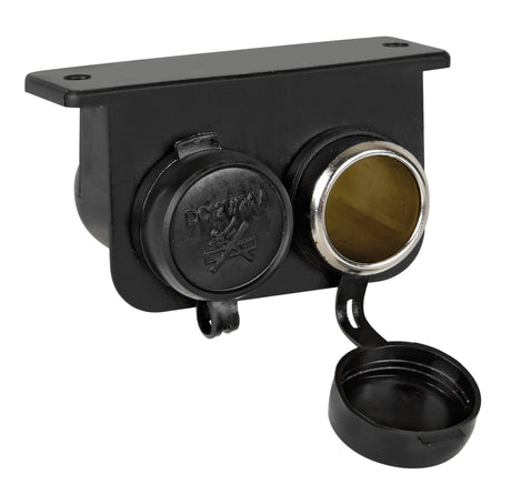 Lampa Doppia presa corrente impermeabile, montaggio in superficie, 12/24V 39029