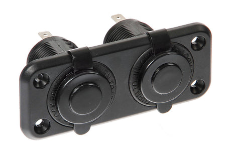 Lampa Ext-2, doppia presa corrente, montaggio ad incasso, 12/24V 39037