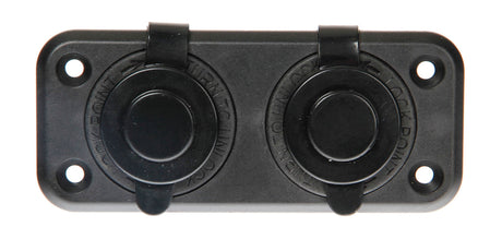 Lampa Ext-2, doppia presa corrente, montaggio ad incasso, 12/24V 39037