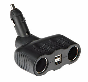 Lampa Duo-4, presa corrente doppia con USB - 12/24V 39069