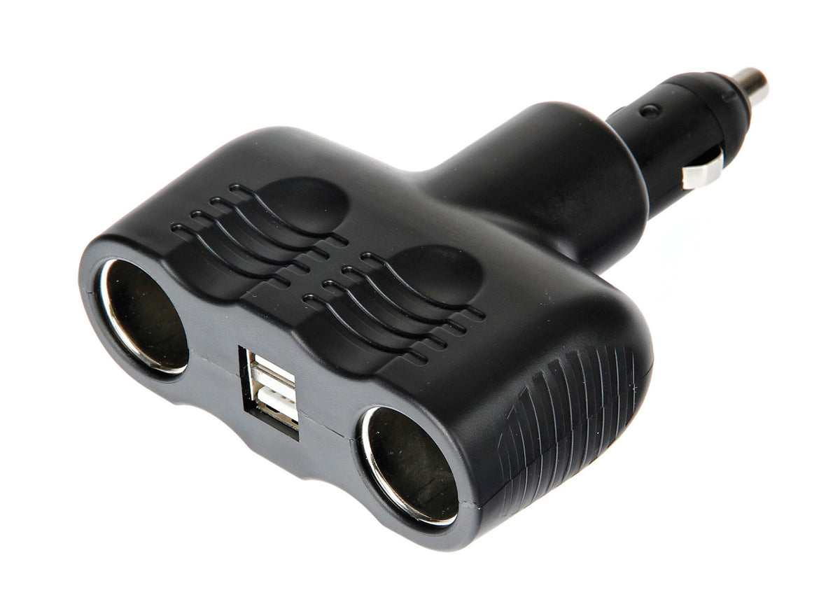 Lampa Duo-4, presa corrente doppia con USB - 12/24V 39069