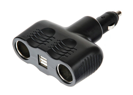 Lampa Duo-4, presa corrente doppia con USB - 12/24V 39069