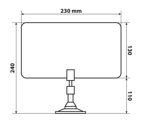 Antenna TV digitale terrestre 12/24V per camion con ventosa  Lampa Flexia 39104