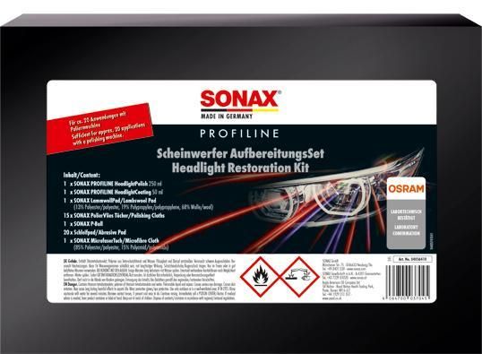 Kit de restauración de faros profesionales Sonax